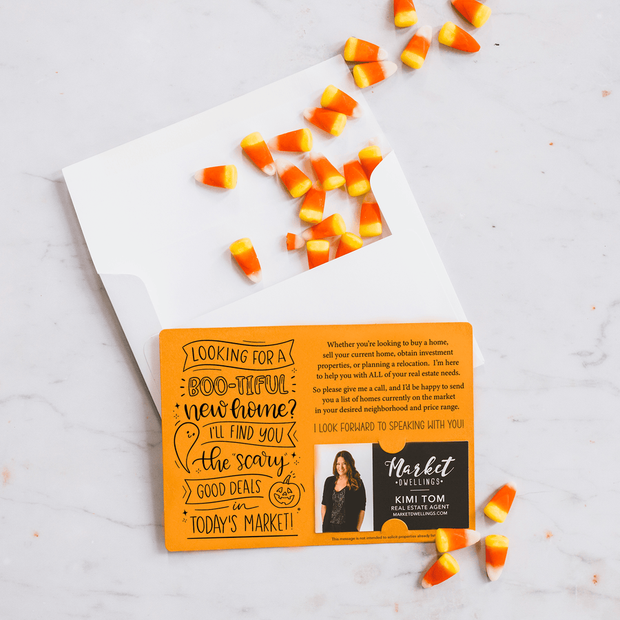 Set of Halloween "Looking for a BOO-tiful New Home?" Real Estate Mailer | Envelopes Included | M63-M003 - Market Dwellings