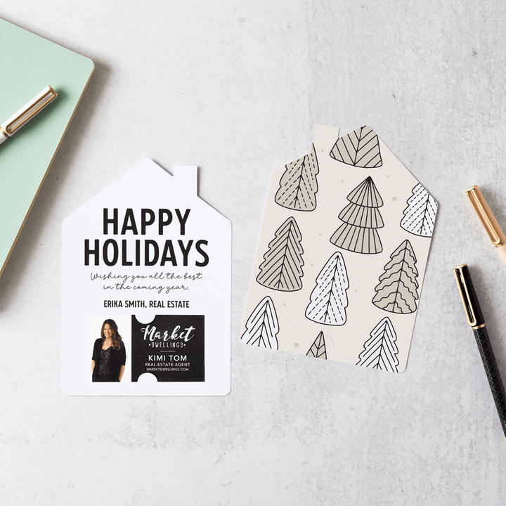 Customizable | Set of Happy Holidays Mailers | Envelopes Included | M64-M001-CD - Market Dwellings