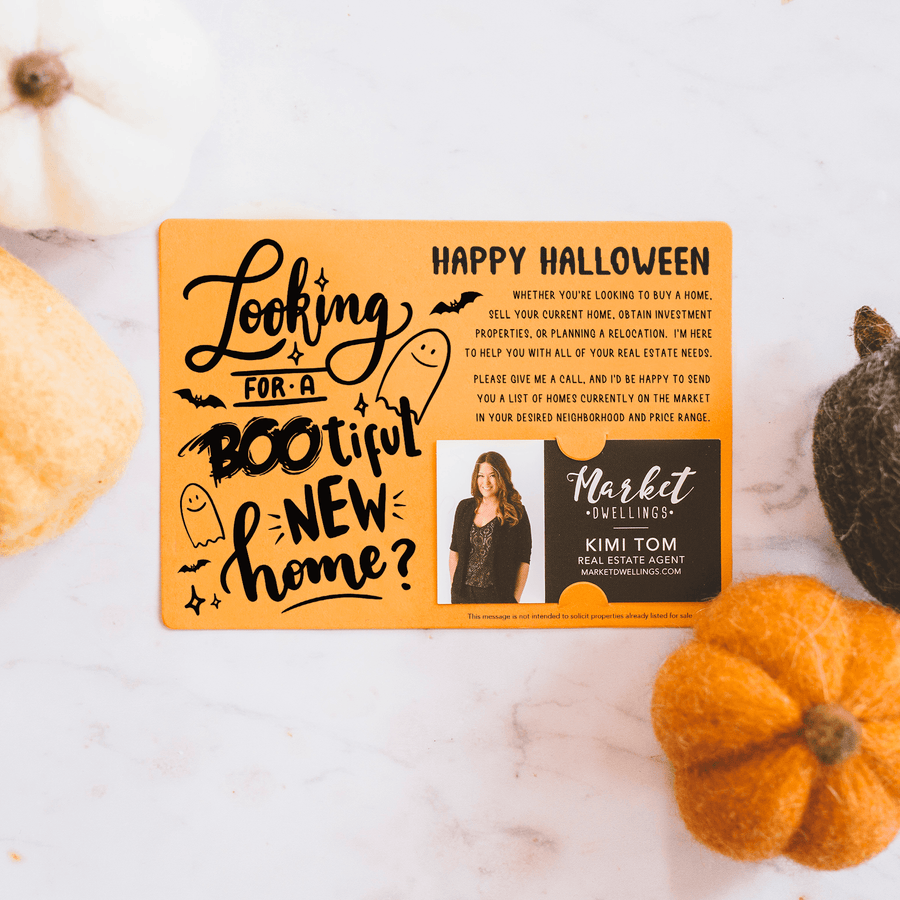 Set of Halloween "Looking for a BOO-tiful New Home?" Real Estate Mailer | Envelopes Included | M70-M003 - Market Dwellings