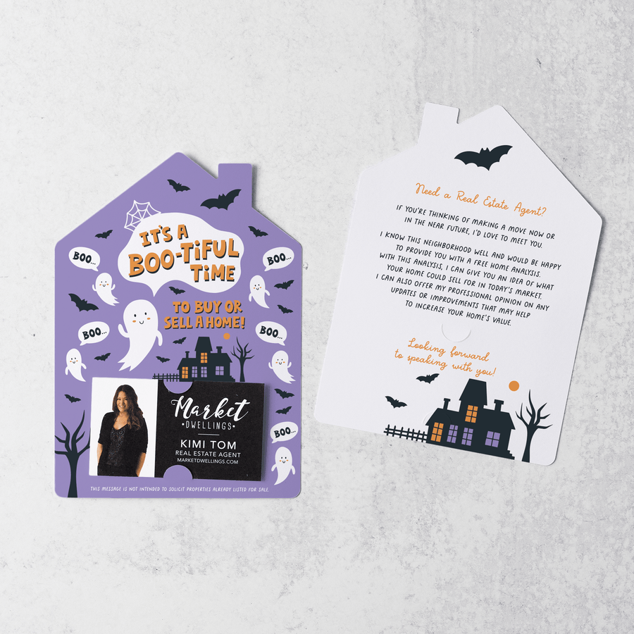 Set of It's A Boo-Tiful Time To Buy Or Sell A Home! | Halloween Mailers | Envelopes Included | M73-M001 Mailer Market Dwellings   