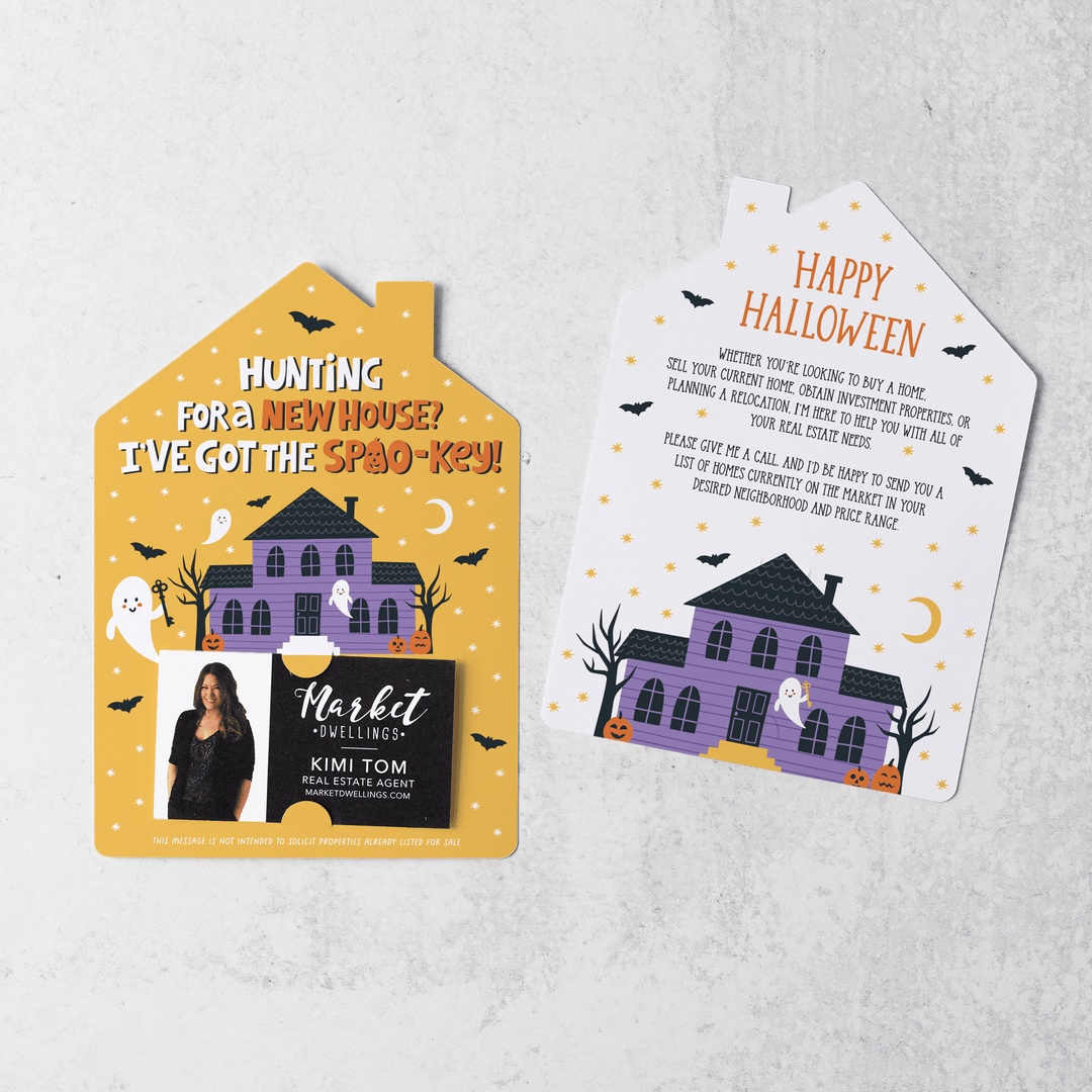 Set of Hunting For A New House? I've Got The Spoo-Key! | Halloween Mailers | Envelopes Included | M75-M001 Mailer Market Dwellings   