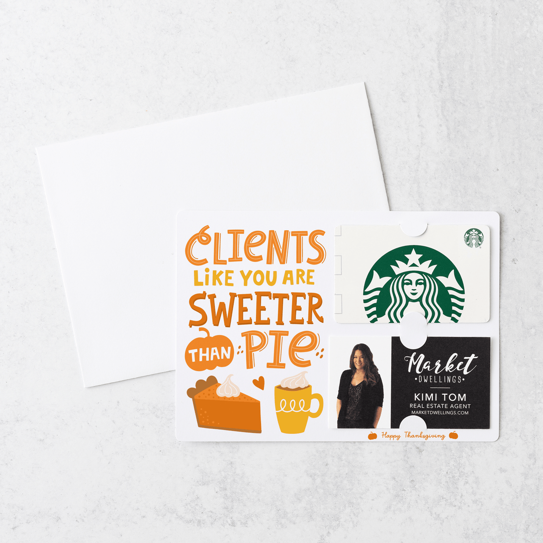 Set of Clients Like You Are Sweeter Than Pie. Mailers | Envelopes Included | Thanksgiving | M79-M008 Mailer Market Dwellings   