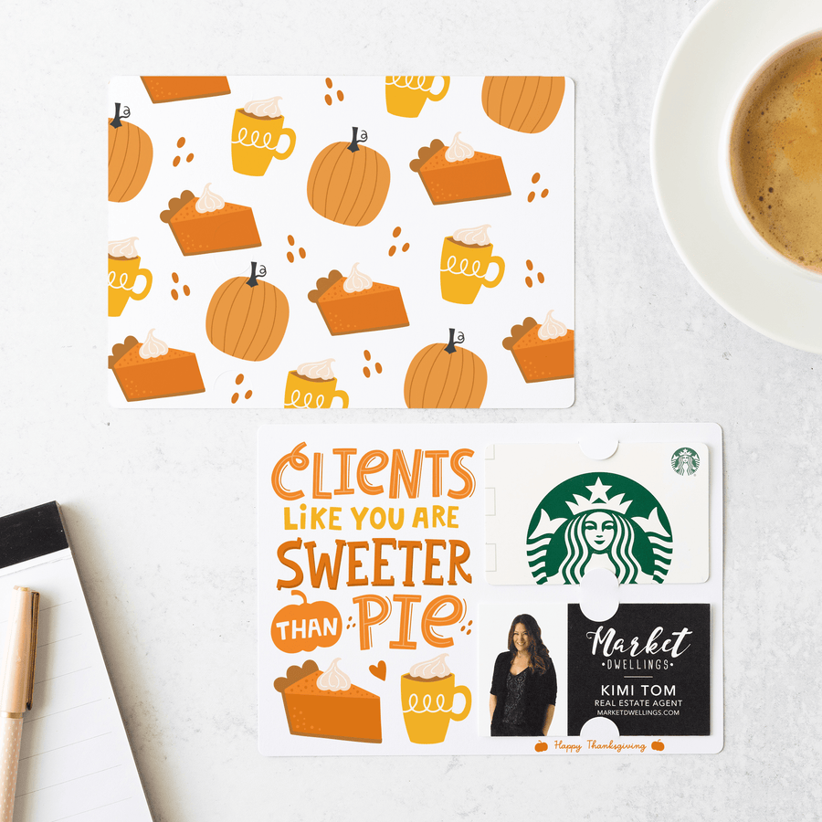 Set of Clients Like You Are Sweeter Than Pie. Mailers | Envelopes Included | Thanksgiving | M79-M008 - Market Dwellings