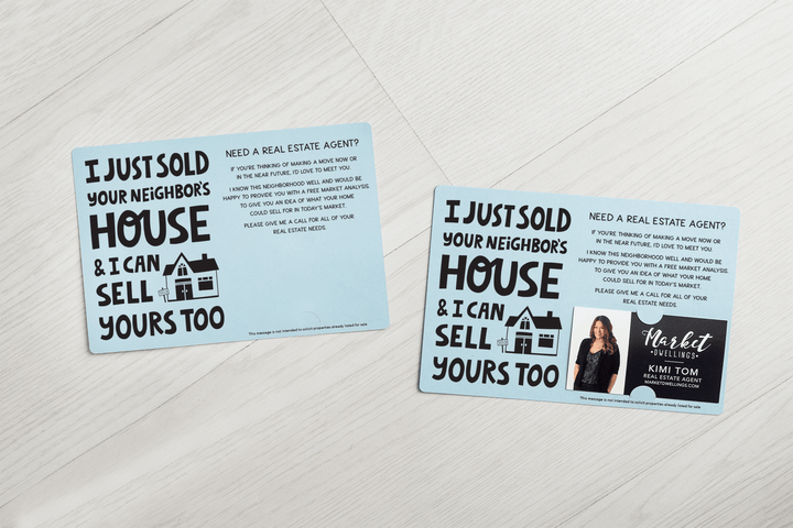 Set of "I Just Sold Your Neighbor's House" Mailer | Envelopes Included  | M80-M003 Mailer Market Dwellings   