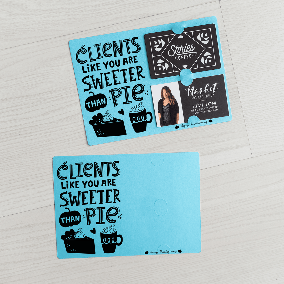 Set of Clients Like You Are Sweeter Than Pie. | Thanksgiving Mailers | Envelopes Included | M80-M008 Mailer Market Dwellings ARCTIC  