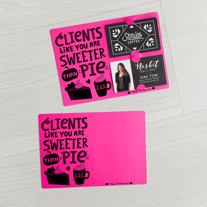Set of Clients Like You Are Sweeter Than Pie. | Thanksgiving Mailers | Envelopes Included | M80-M008 - Market Dwellings
