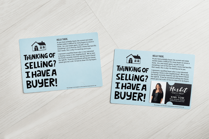 Set of "Thinking of Selling Your House, I Have a Buyer" Real Estate Mailer | Envelopes Included | M81-M003 Mailer Market Dwellings   