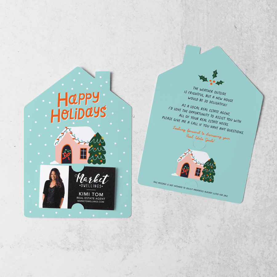 Set of Happy Holidays | Christmas Winter Mailers | Envelopes Included | M82-M001 - Market Dwellings