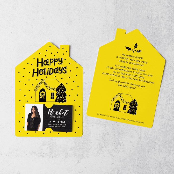 Set of Happy Holidays | Christmas Winter Mailers | Envelopes Included | M83-M001 Mailer Market Dwellings LEMON  