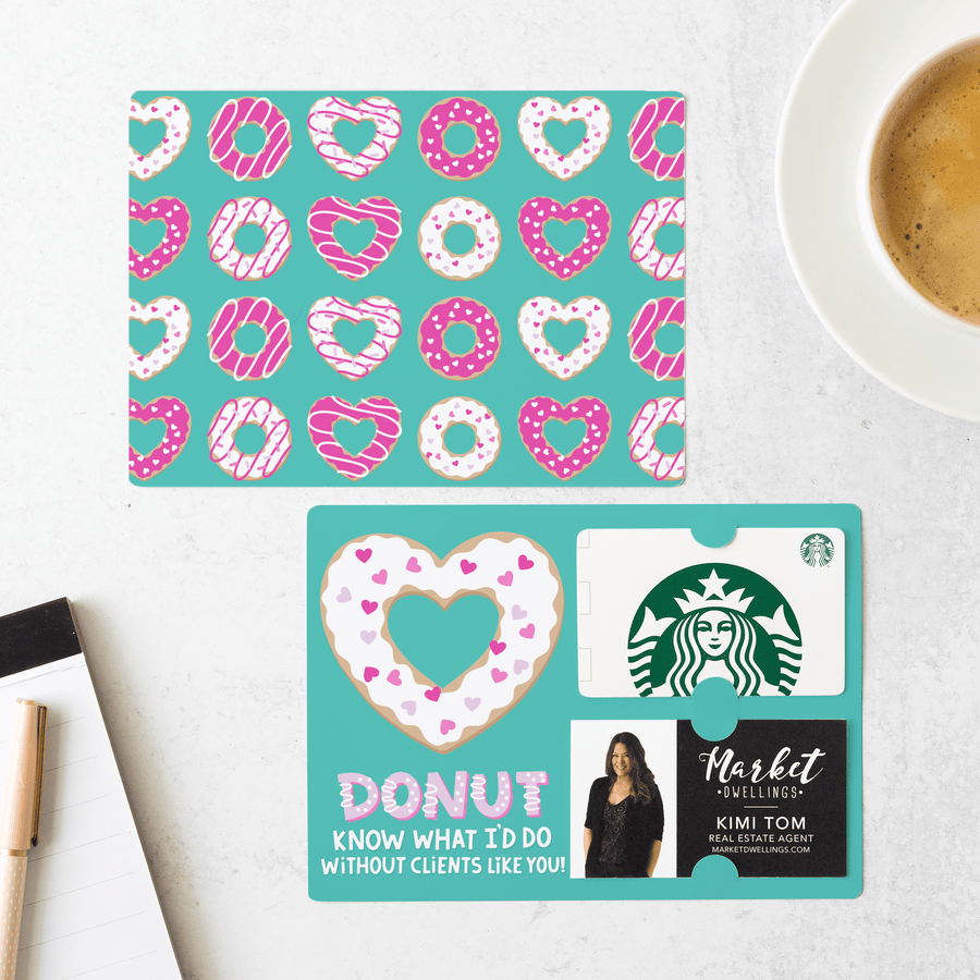 Set of Donut Know What I'd Would Do Without Clients Like You! | Valentine's Day Spring Mailers | Envelopes Included | M86-M008 - Market Dwellings