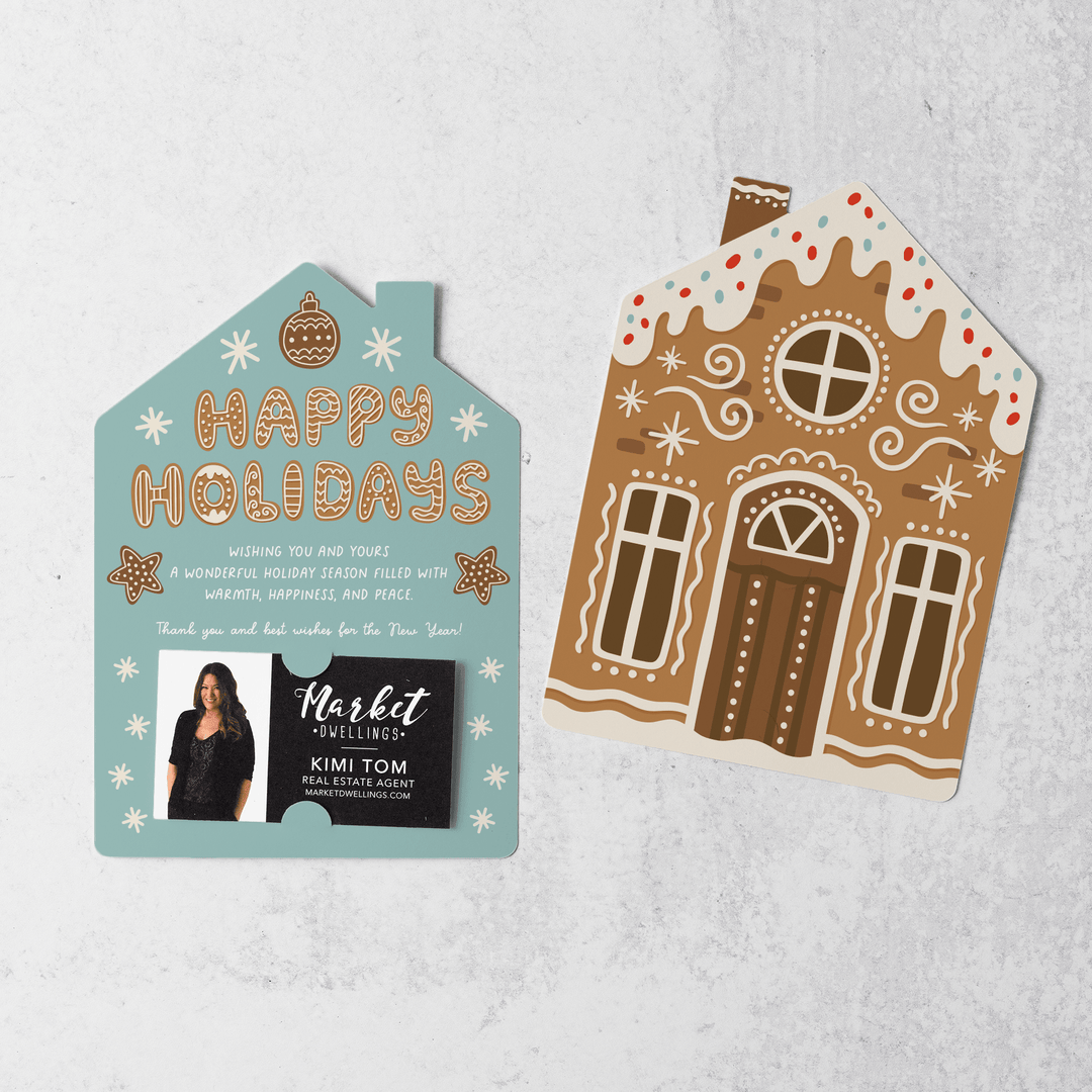Set of Happy Holidays | Christmas Mailers | Envelopes Included | M89-M001 - Market Dwellings