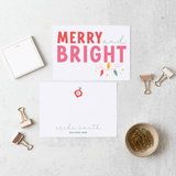 Stationery Merry and Bright Holiday Notecards | Notecards with Envelopes Notecards Market Dwellings