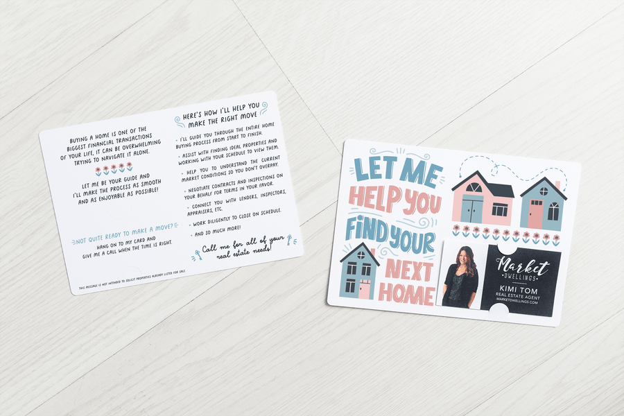 Set of "Let Me Help You Find Your Next Home" Mailers | Envelopes Included | M94-M003 Mailer Market Dwellings   