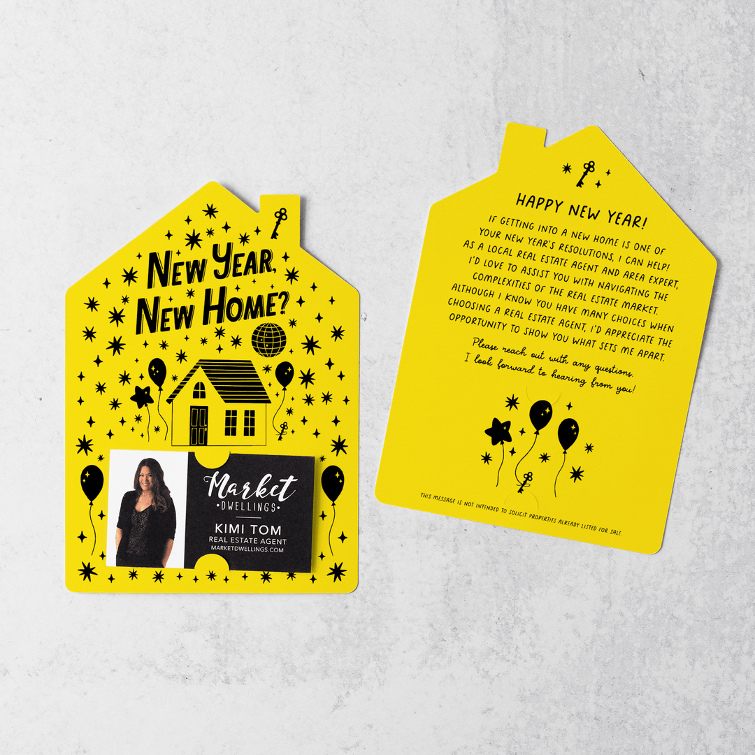 Set of New Year, New Home? | New Year Mailers | Envelopes Included | M95-M001 Mailer Market Dwellings LEMON  