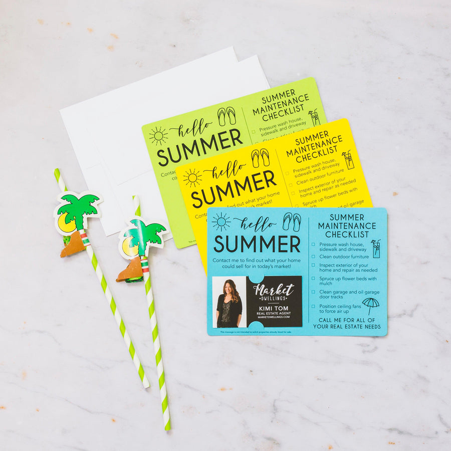Set of "Hello Summer" Mailer | Envelopes Included | M4-M004 - Market Dwellings