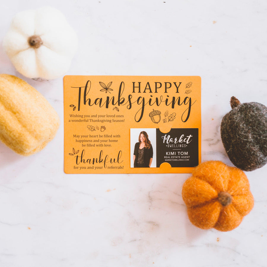 Set of "Happy Thanksgiving" Fall Mailer | Envelopes Included | M25-M003 - Market Dwellings