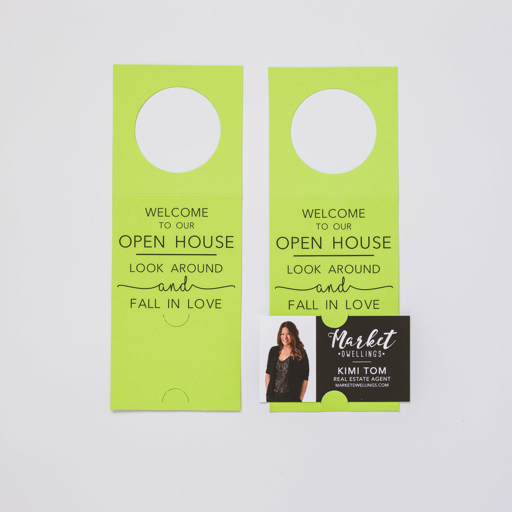 Welcome to our Open House | Bottle Hang Tag | Bottle Bib | 1-BT001 Bottle Tag Market Dwellings   