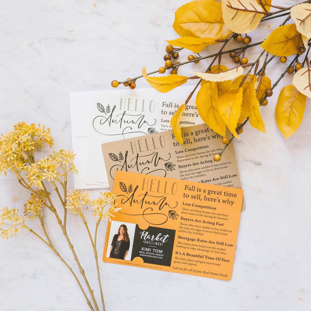 Set of "Hello Autumn" Fall Mailer | Envelopes Included | M11-M004 Mailer Market Dwellings   