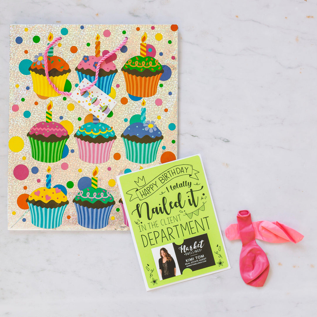 Set of "Happy Birthday I Totally Nailed It In The Client Department" Cards | Envelopes Included | M30-M007 Mailer Market Dwellings   