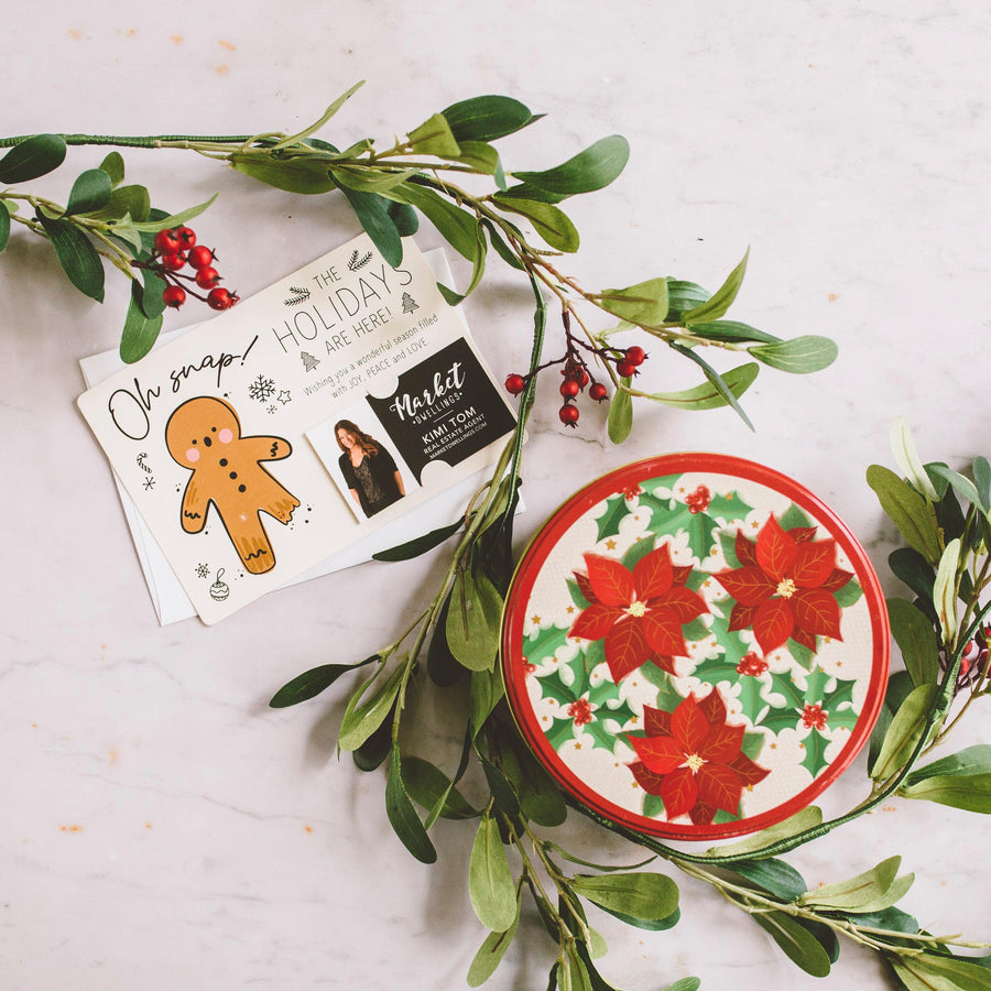 Set of "Oh Snap! The Holidays are Here" Gingerbread Mailer | Envelopes Included | M5-M003 - Market Dwellings