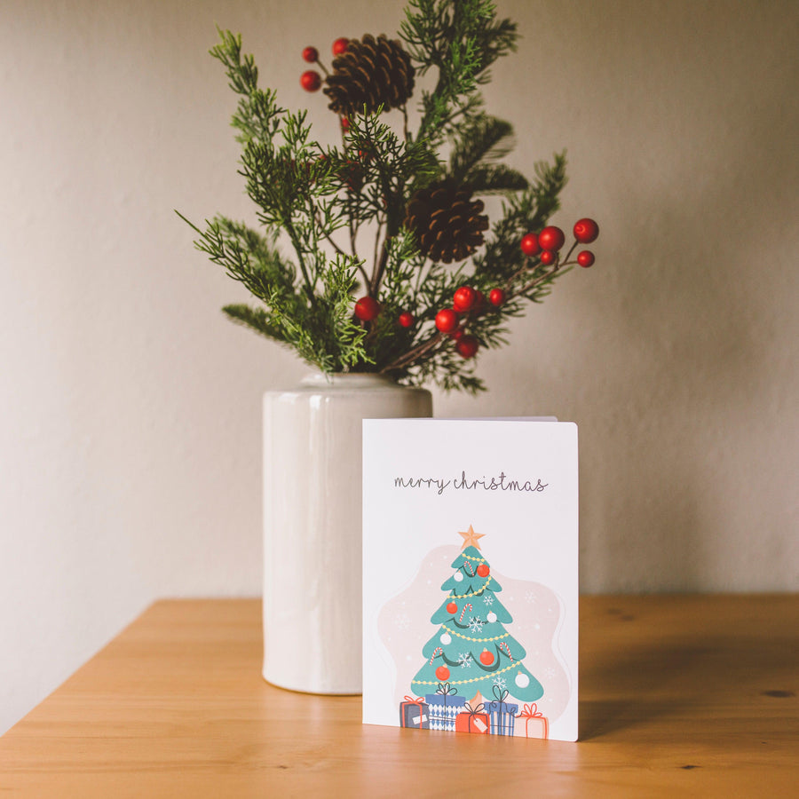 Set of Merry Christmas Holiday Greeting Cards | Envelopes Included | 7-GC001 Greeting Card Market Dwellings   