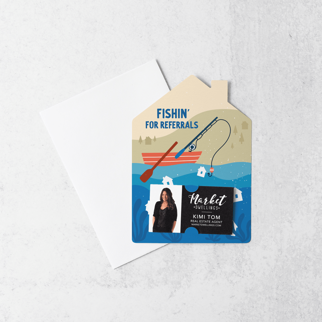 Set of Fishin' For Referrals | Summer Mailers | Envelopes Included | M143-M001 - Market Dwellings