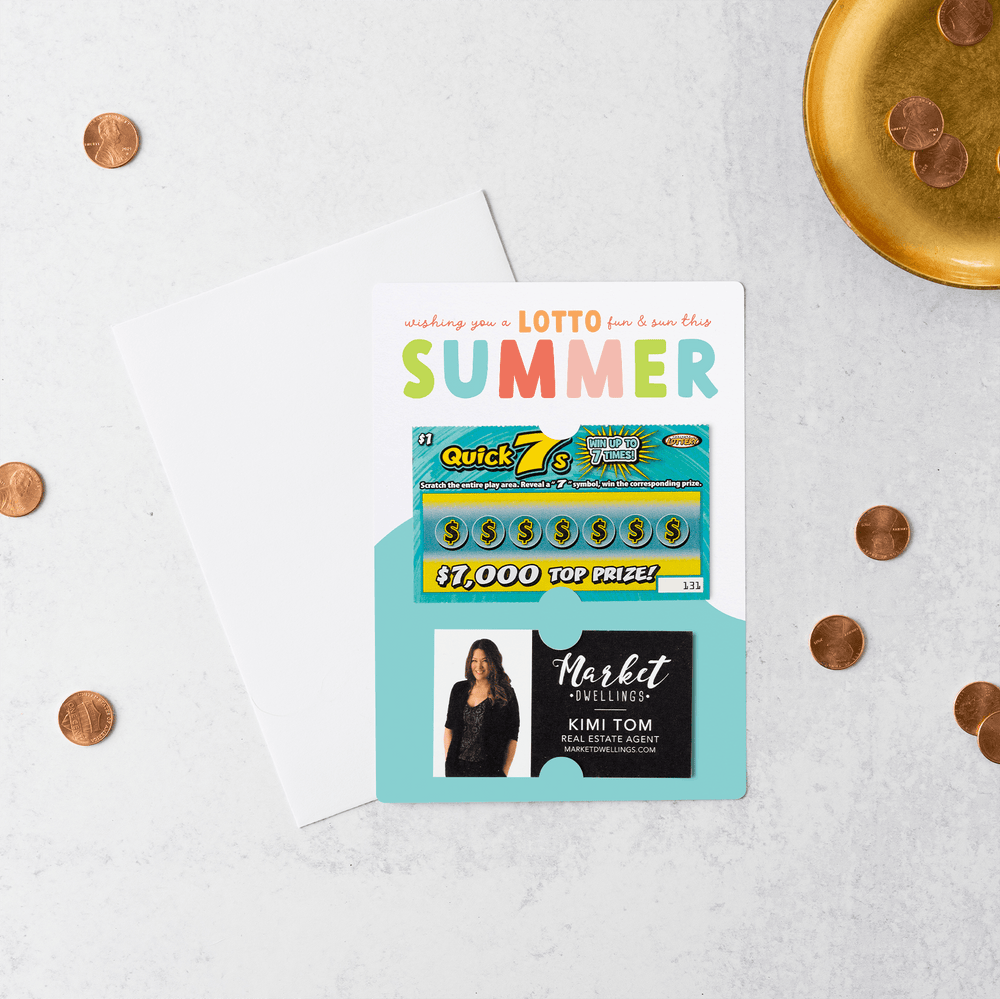 Set of Wishing You a Lotto Fun & Sun this Summer Mailers | Envelopes Included | M28-M002 Mailer Market Dwellings   