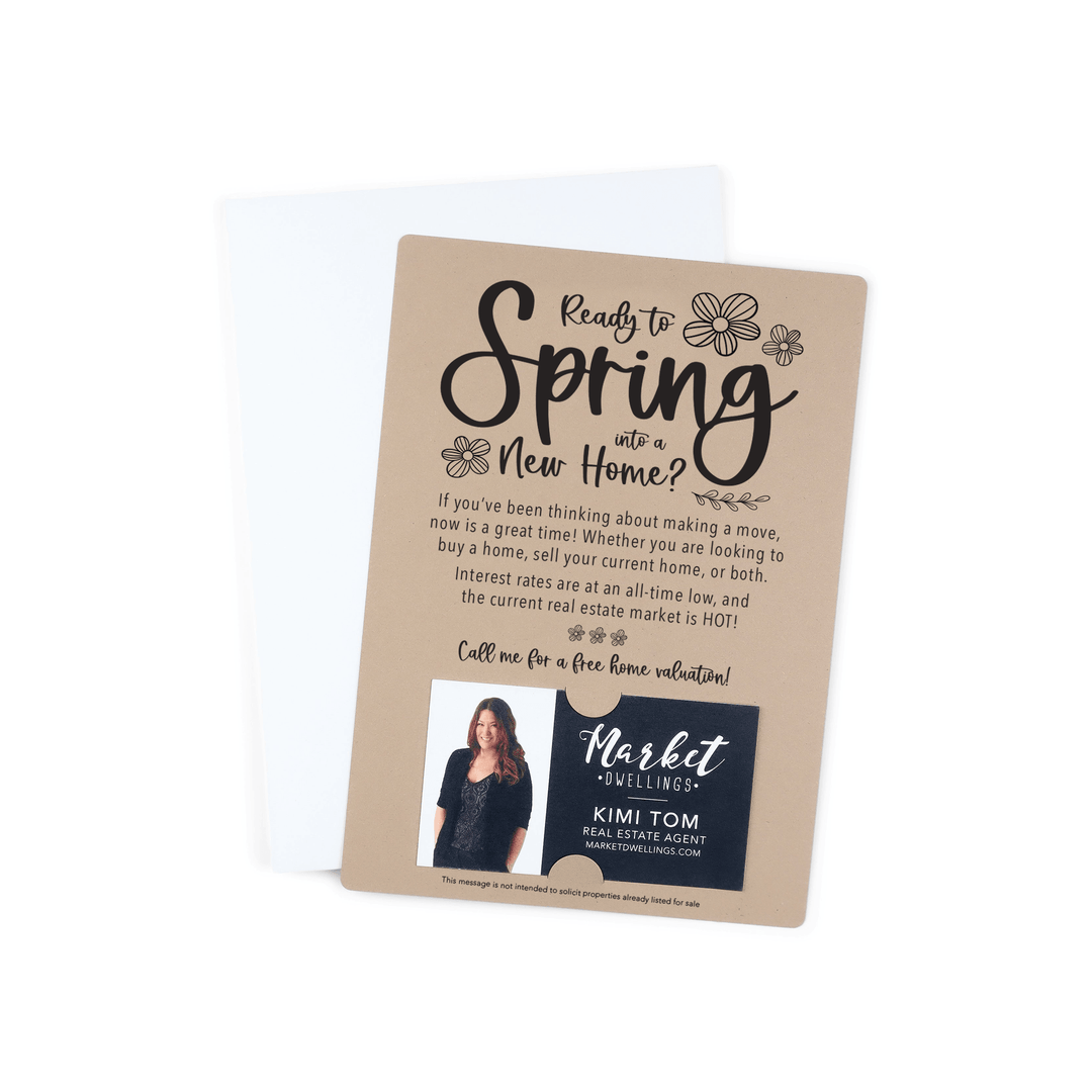 Set of "Ready to Spring into a New Home?" Real Estate Mailer | Envelopes Included | S1-M007 Mailer Market Dwellings   