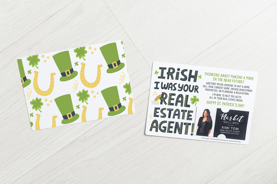 Set of "Irish I Was Your Real Estate Agent" St. Patrick's Day Mailers | Envelopes Included | SP5-M003 - Market Dwellings