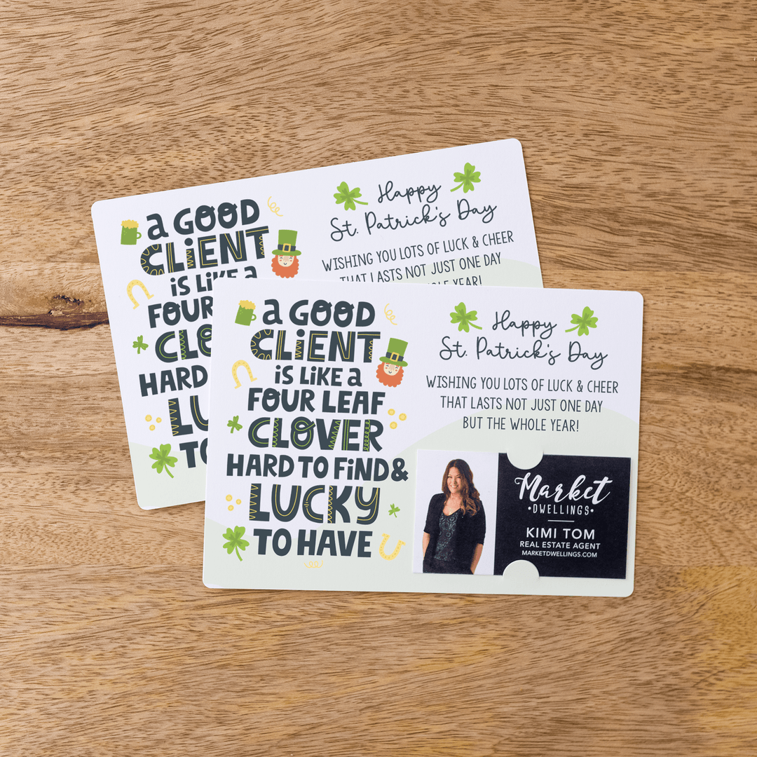 Set of "A Good Client is Like a Four Leaf Clover" Mailers | Envelopes Included | SP6-M003 - Market Dwellings
