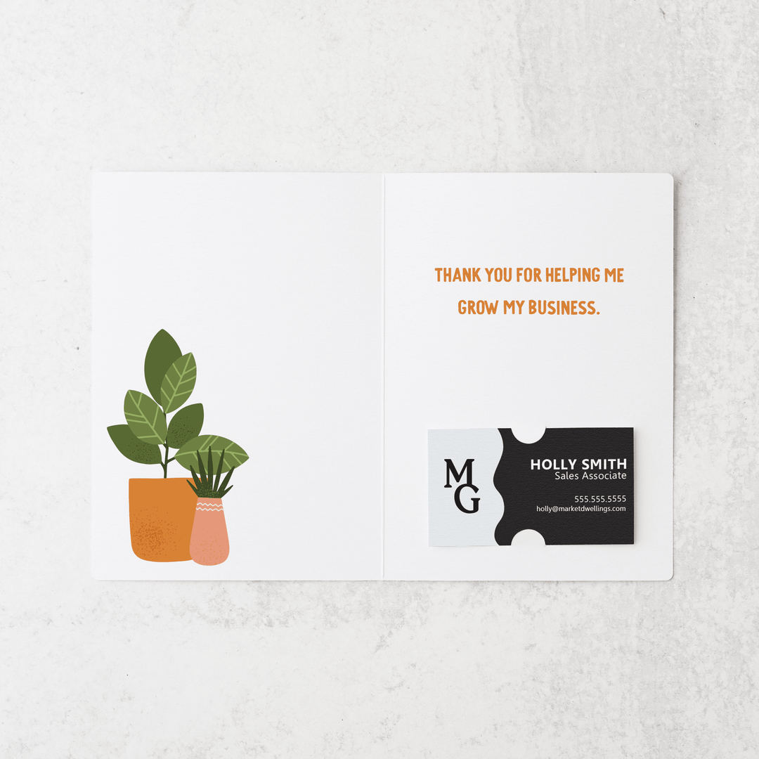 Set of The Best Compliment You Can Give is a Referral. | Greeting Cards | Envelopes Included | 58-GC001-AB Greeting Card Market Dwellings   