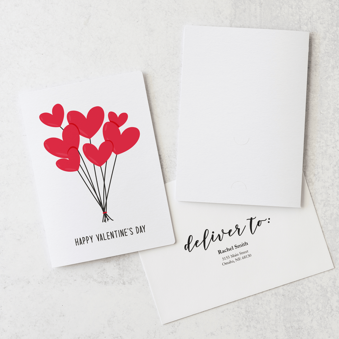 Set of "Happy Valentine's Day" Greeting Cards | Envelopes Included | V1-GC001 - Market Dwellings