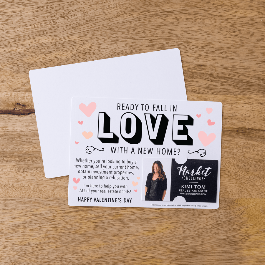 Set of "Ready to Fall in Love with a New Home" Valentine's Mailer | Envelopes Included | V1-M003 - Market Dwellings