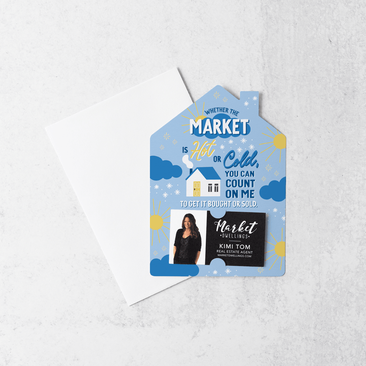Set of Whether The Market Is Hot Or Cold, You Can Count On Me To Get it Bought Or Sold. | Mailers | Envelopes Included | M131-M001 - Market Dwellings