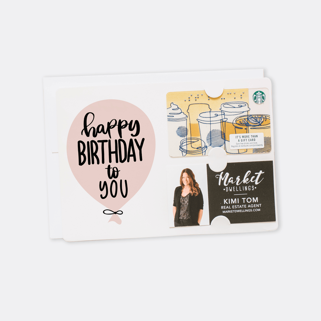 Set of "Happy Birthday" Gift Card & Business Card Holder Mailer | Envelopes Included | M5-M008 Mailer Market Dwellings   