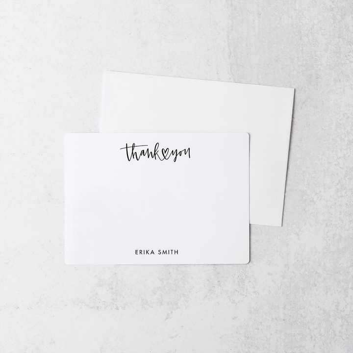 Customizable | Set of Thank You Stationery Notecards | Envelopes Included | M6-M006 Mailer Market Dwellings WHITE  