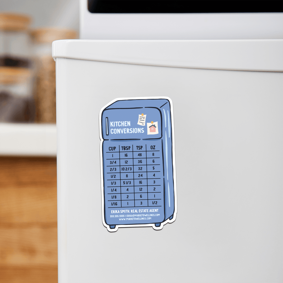 Customizable | Kitchen Conversions Refrigerator Magnets | DSM-10-AB Magnet Market Dwellings MOONSTONE BLUE  