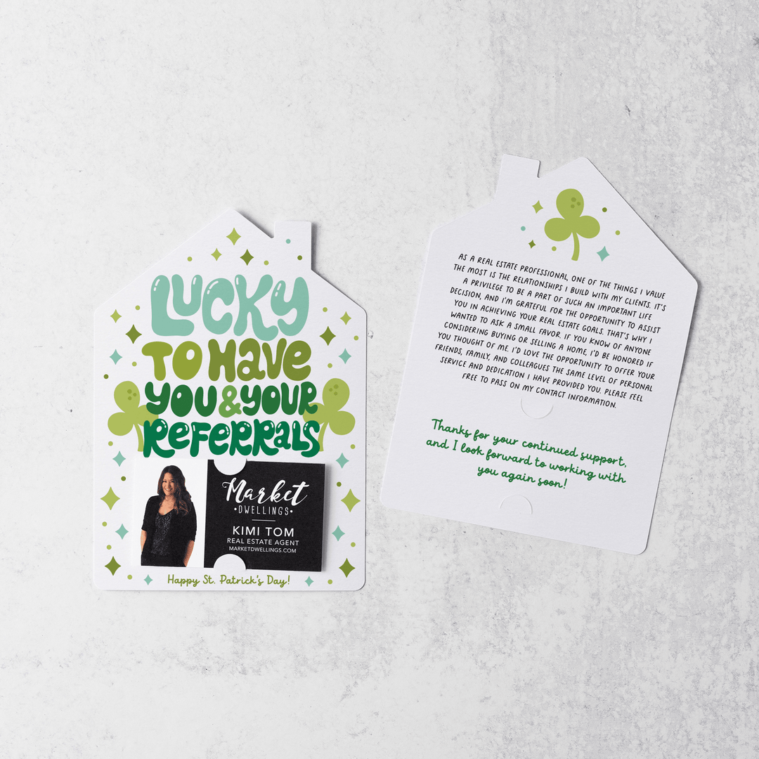Set of Lucky To Have You & Your Referrals | St. Patrick's Day Mailers | Envelopes Included | M116-M001 - Market Dwellings
