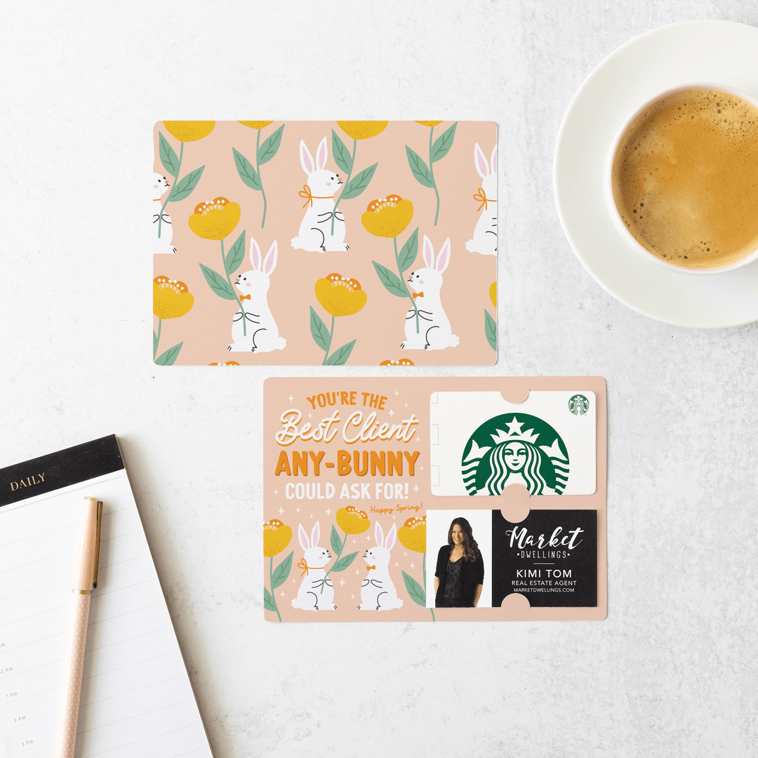 Set of You're The Best Client Any-Bunny Could Ask For! | Spring Easter Mailers | Envelopes Included | M89-M008-AB Mailer Market Dwellings BUTTERSCOTCH  