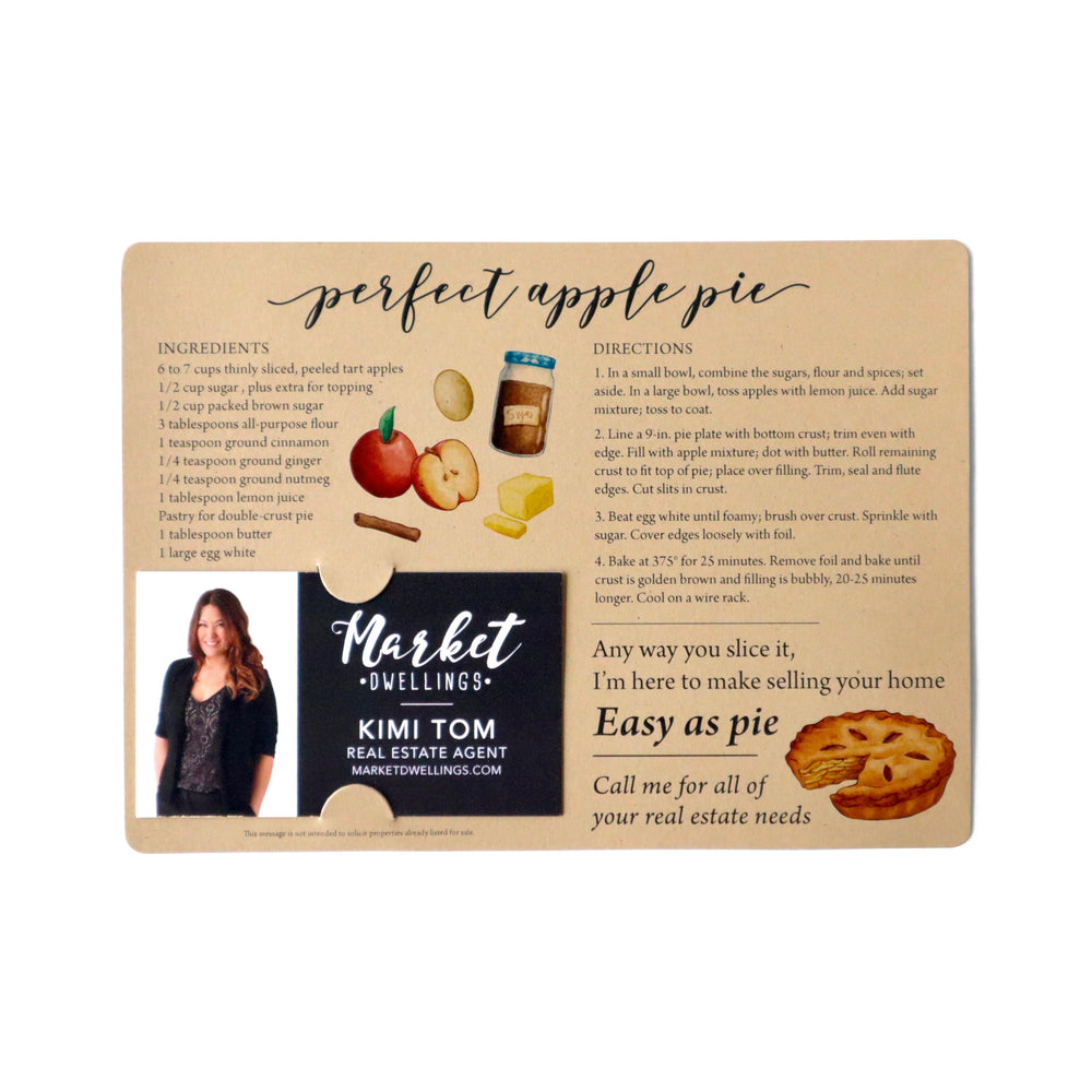Set of "Perfect Apple Pie" Recipe Cards | Envelopes Included M10-M004 - Market Dwellings