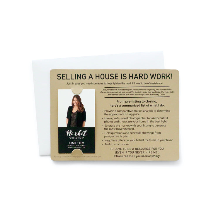 Vertical Set of “For Sale By Owner" Mailer | Envelopes Included | M40-M005-R - Market Dwellings