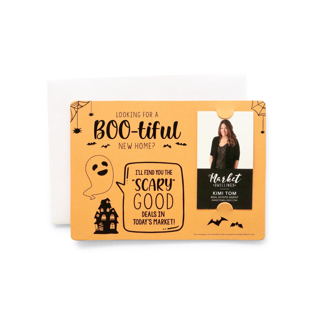 Vertical Set of Halloween "Looking for a BOO-tiful New Home?" Mailer | Envelopes Included | M42-M005 - Market Dwellings