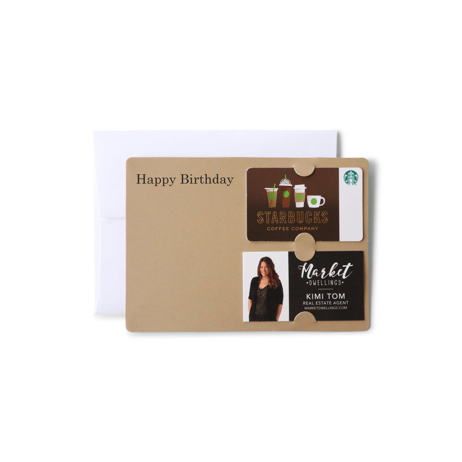 Set of "Happy Birthday" Gift Card & Business Card Holder Mailer | Envelopes Included | M33-M008 - Market Dwellings