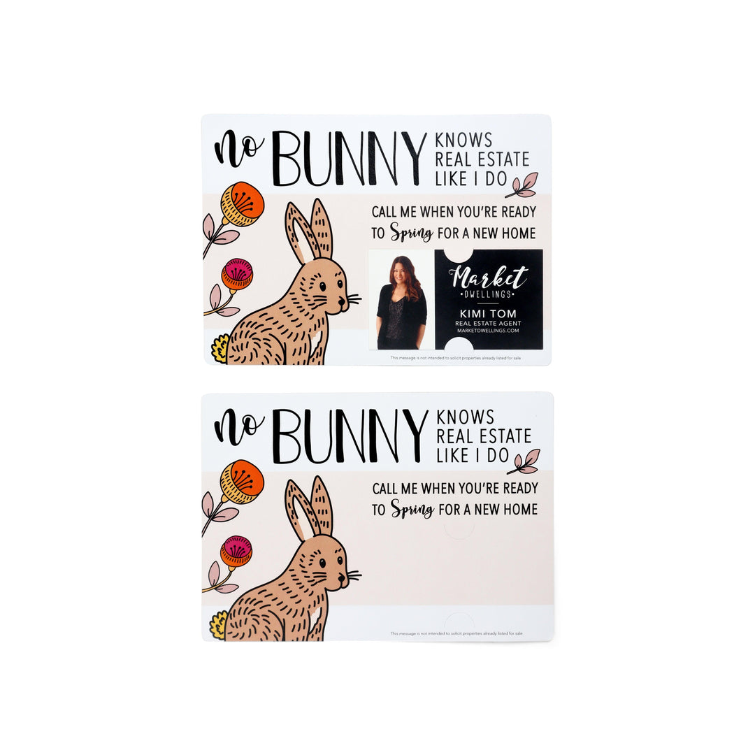 Set of "No Bunny Knows Real Estate Like I Do" Double Sided Mailers | Envelopes Included | Easter | E2-M003 Mailer Market Dwellings   