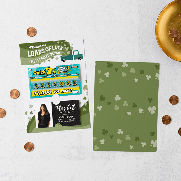 Set of Wishing You Loads Of Luck this St. Patrick's Day! | St. Patrick's Day Mailers | Envelopes Included | M38-M002-AB Mailer Market Dwellings OLIVE  