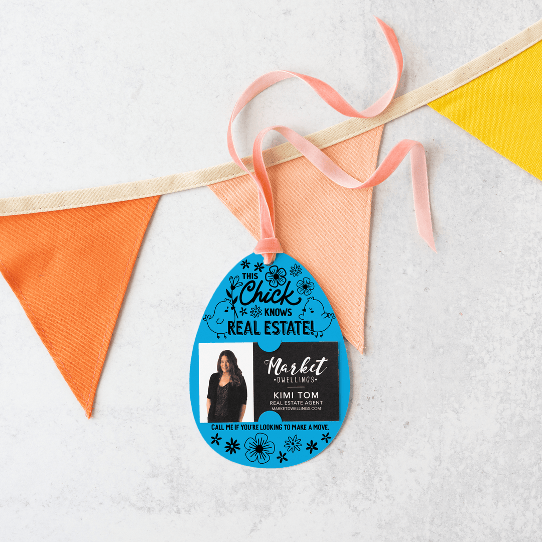 This Chick Knows Real Estate! | Spring Gift Tags | 7-GT007 Gift Tag Market Dwellings ARCTIC  